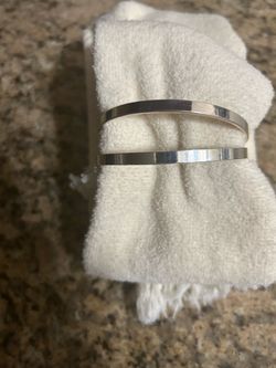 NEW!! Silver Cuff Bangle Bracelets Set of 2