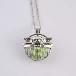 Baby Yoda Pearl Cage Necklace