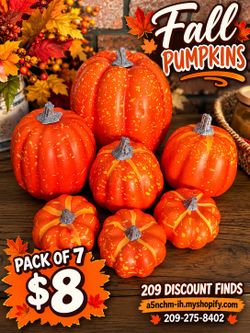 Fall Pumpkins - Pack of 7