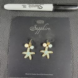 Sapphire Starfish Earrings, Sold At Cracker Barrel 