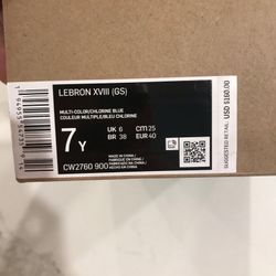 Lebron 18 Mens Size 7 Womens Size 8.5