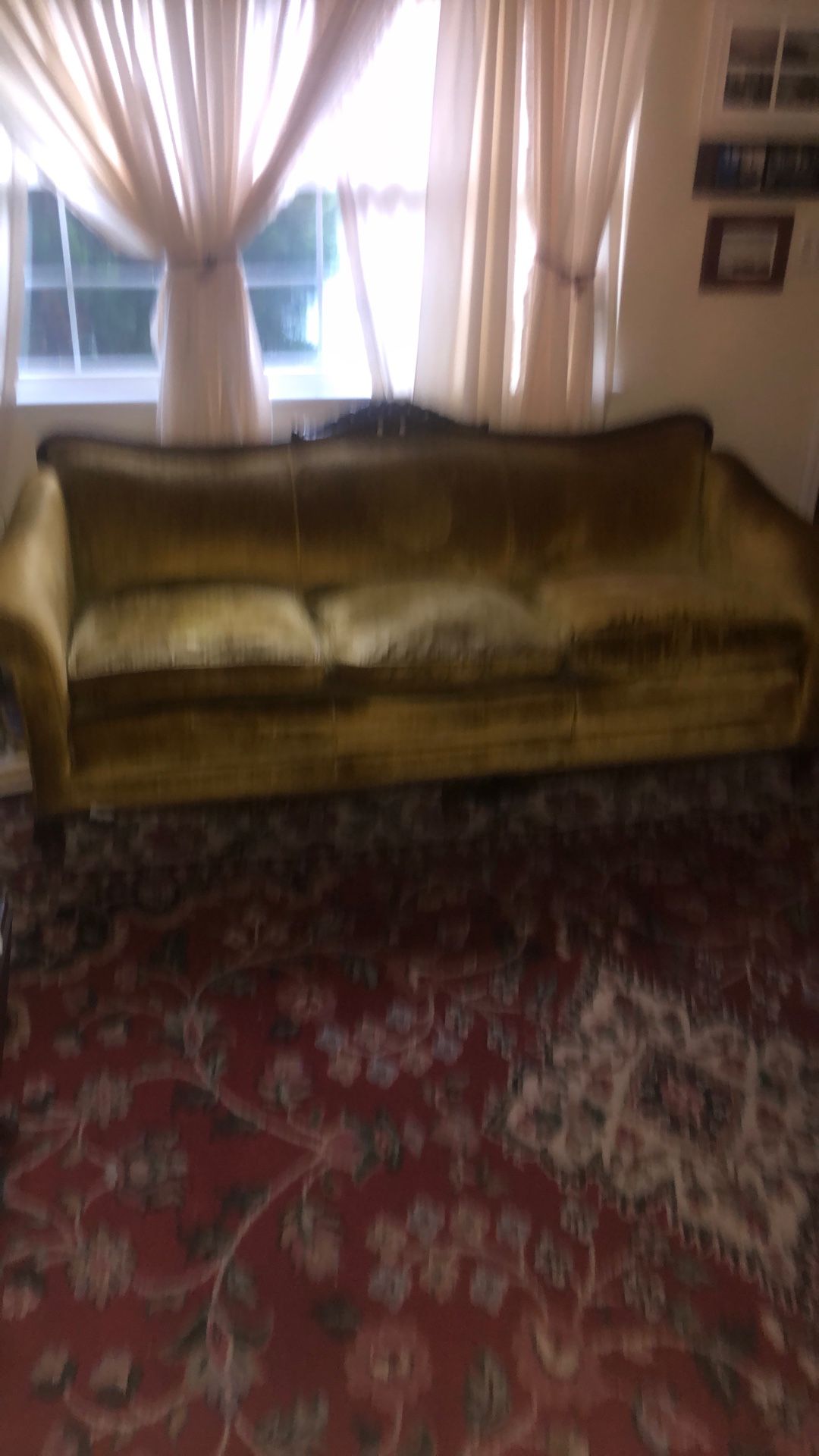 Has Been Picked Up/GONE! FREE Antique Couch, solid/heavy (material above springs needs to be