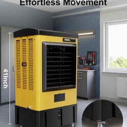4800 CFM Swamp Cooler Air Conditioner, 41" Evaporative Air Cooler with 10.6 Gal Water Tank, 3 Speeds, 120°Oscillation, 3 Ice Packs, Outdoor Air Condit