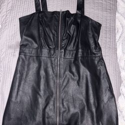 Leather Black Dress
