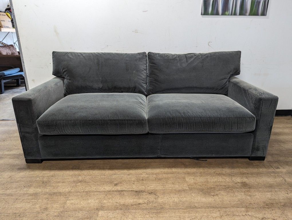 Crate & Barrel Grey Hide-a-bed Couch.