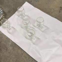Vintage Crystal Liquor Cups