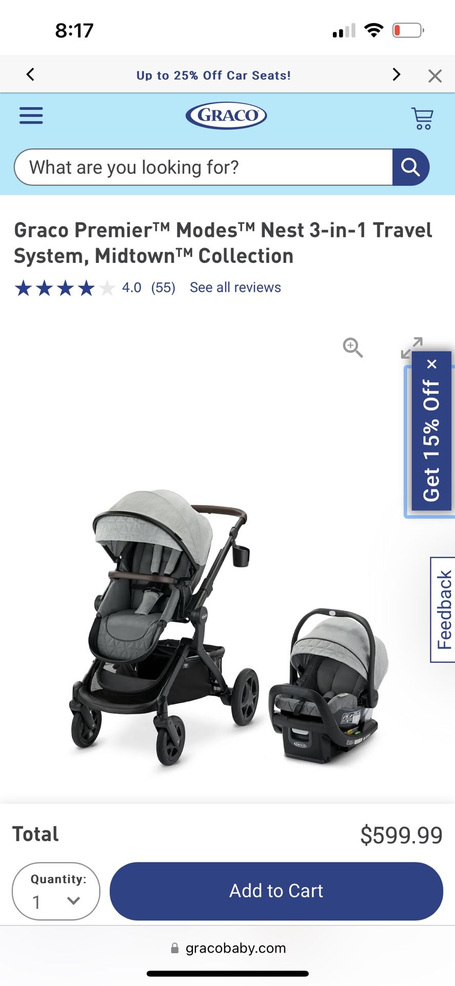 Graco Stroller And Car Seat Combo