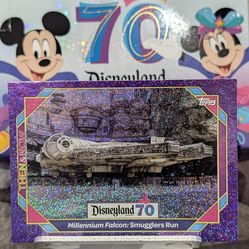Millennium Falcon Smugglers Run | Topps Disneyland 70th | Purple Glitter
