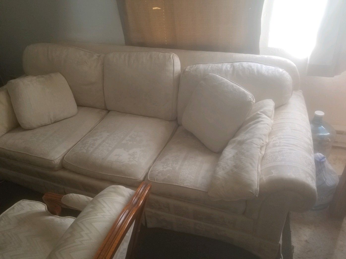 One couch and two chairs $350.00 OBO