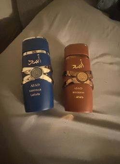 Lattafa Asad bourbon and Zanzibar