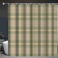 ECO-PLAID SHOWER CURTAIN