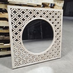 Sagebrook Home Wood & Glass Trellis Mirror 