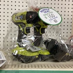 Ryobi Impact And Drill Bundle With Batteries And Charger 
