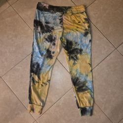 Stella Tweed Pants Size 28 Medium yoga comfy sweat Blue Black 