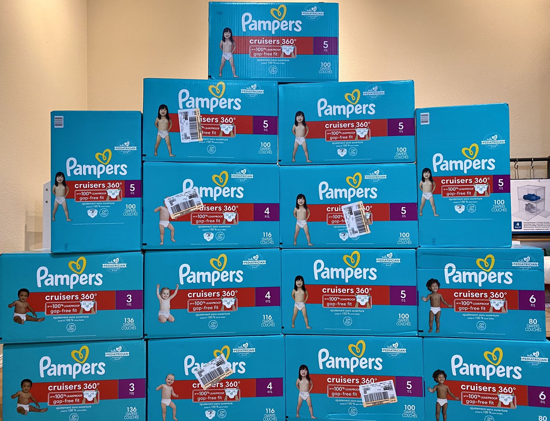 NEW-PULLUP PAMPERS-SIZE 3.4.5.6.7
