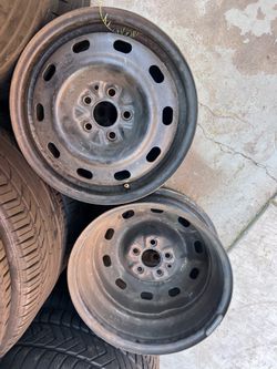 15in steelies 5x100 bolt pattern fit Dodge neon Chrysler pt cruiser Volkswagen Mk4 Toyota Subaru