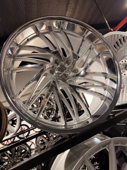 24s brushed staggered wheels tires new Chevy Gm trucks 24s