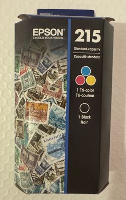 Genuine Epson 215 Black & Color Ink T215 WorkForce WF100 , Brand New .