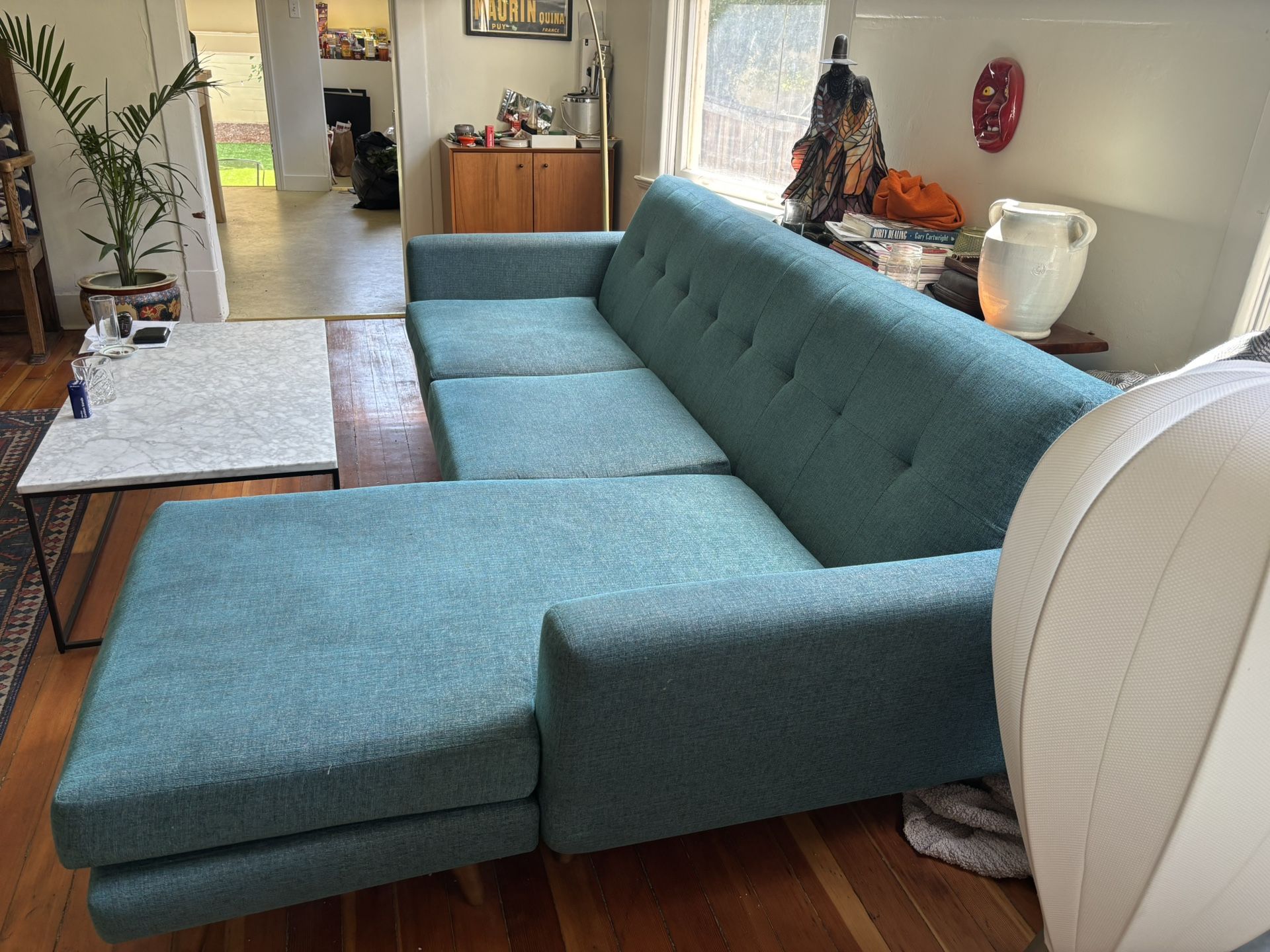Teal Midcentury Couch