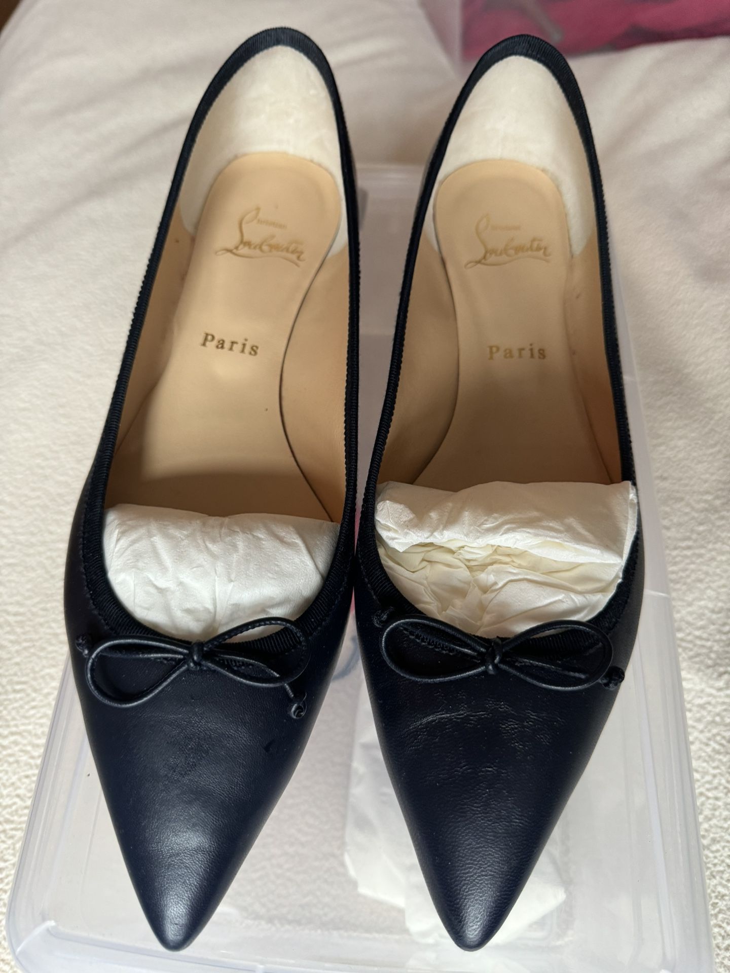 Louboutin leather Flats