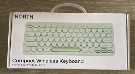 Compact Round Key Wireless Keyboard - Mint Green