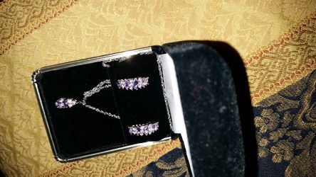 New Amethyst and sterling silver set