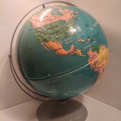Large 16" Vintage Earth Globe NYSTROM  VERY COOL 