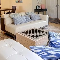 Furniture-White Coach Sofas & Arm Chair