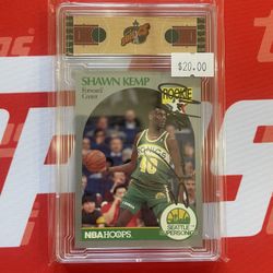1990/91 Hoops SHAWN KEMP auto RC rookie