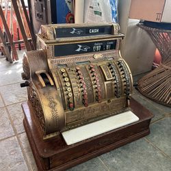 Early 1900”s Brass National Cash Register