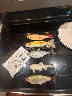Swimbait’s KGB Glides and soft baits used