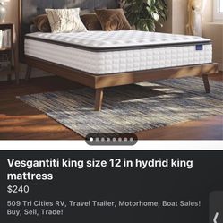 Vesgantiti king size 12 in hydrid king mattress