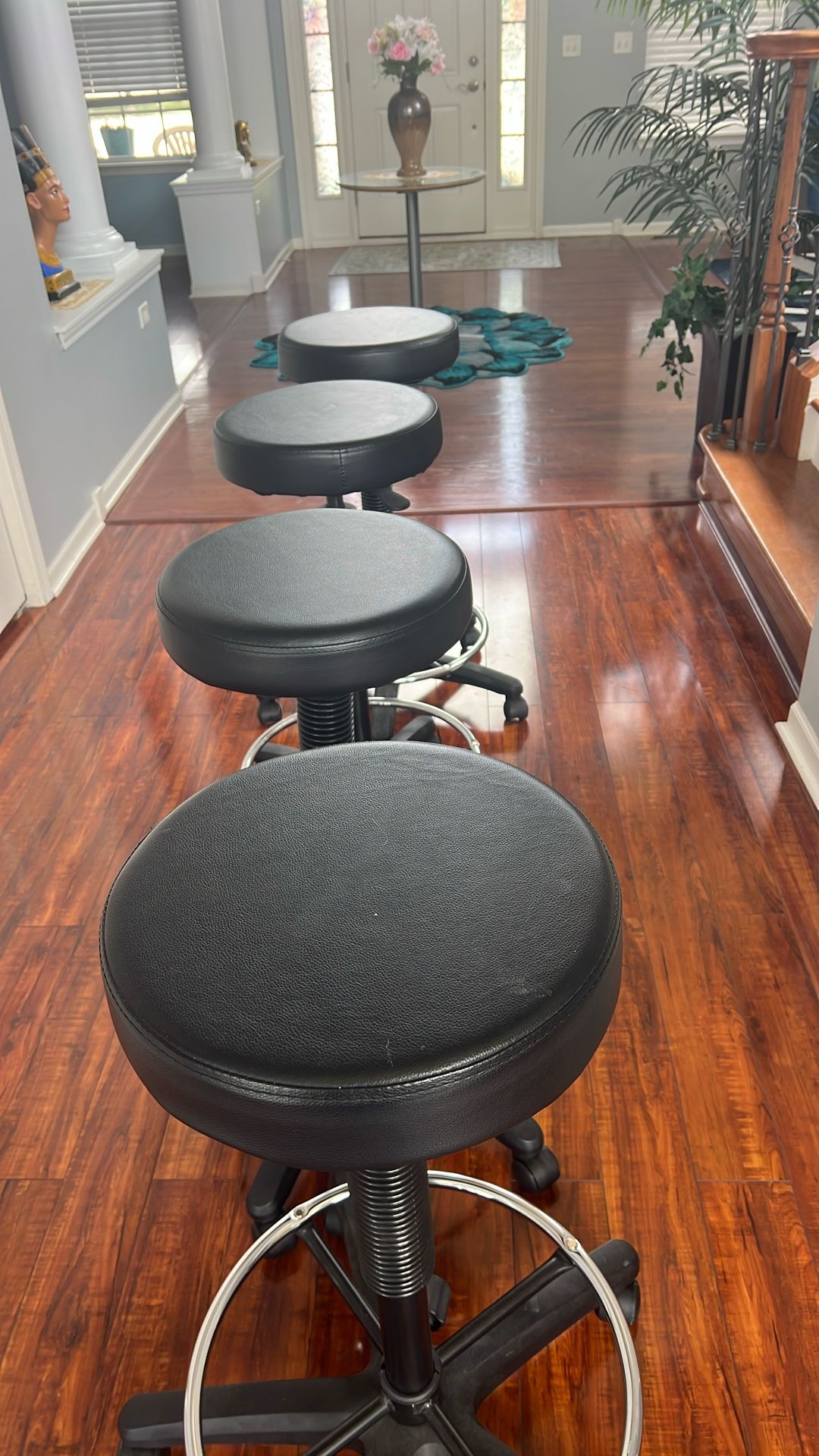 Rolling Adjustable Stools With Wheels