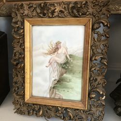Antique KPM German Porcelain Painting On Tile