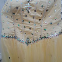 Vestido Amarillo De Graduacion Xxl