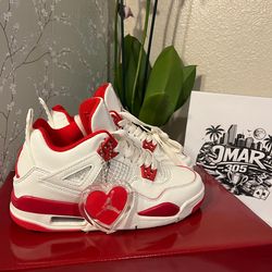 Brand new retro 4 Jordan women's size 5.5 Valentine's Day