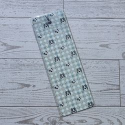 Dog & Paw Print Plaid Metal Bookmark – Local Pick Up
