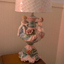 Vintage Capodimonte Style Lamp