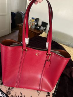 Coach Ruby Red Tote/ NEW