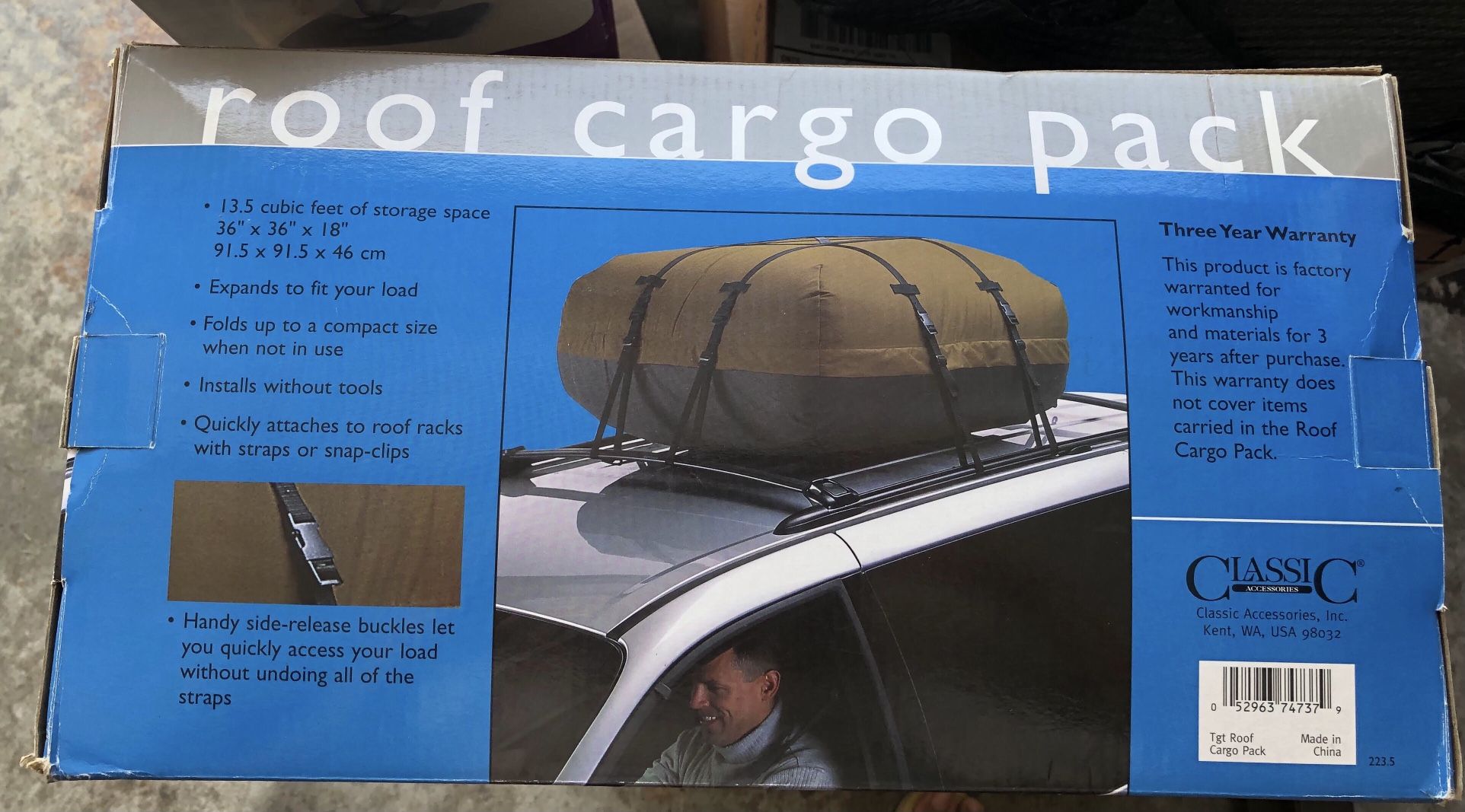 Classic Accessories Roof Cargo Pack