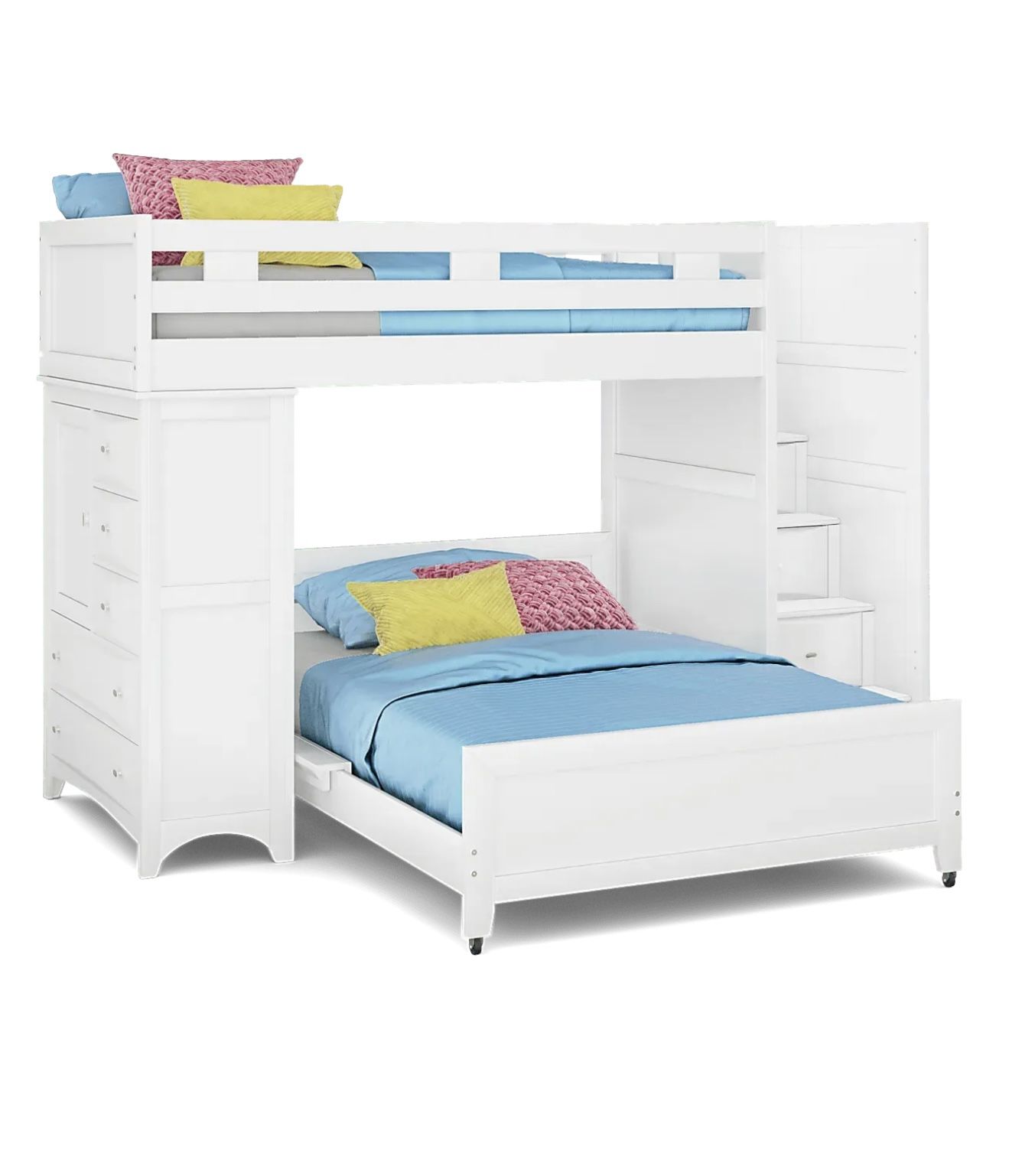 Ivy League White Full Bunk Beds 