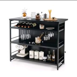 Home Kitchen Island Bar with 4 Tiers of storage