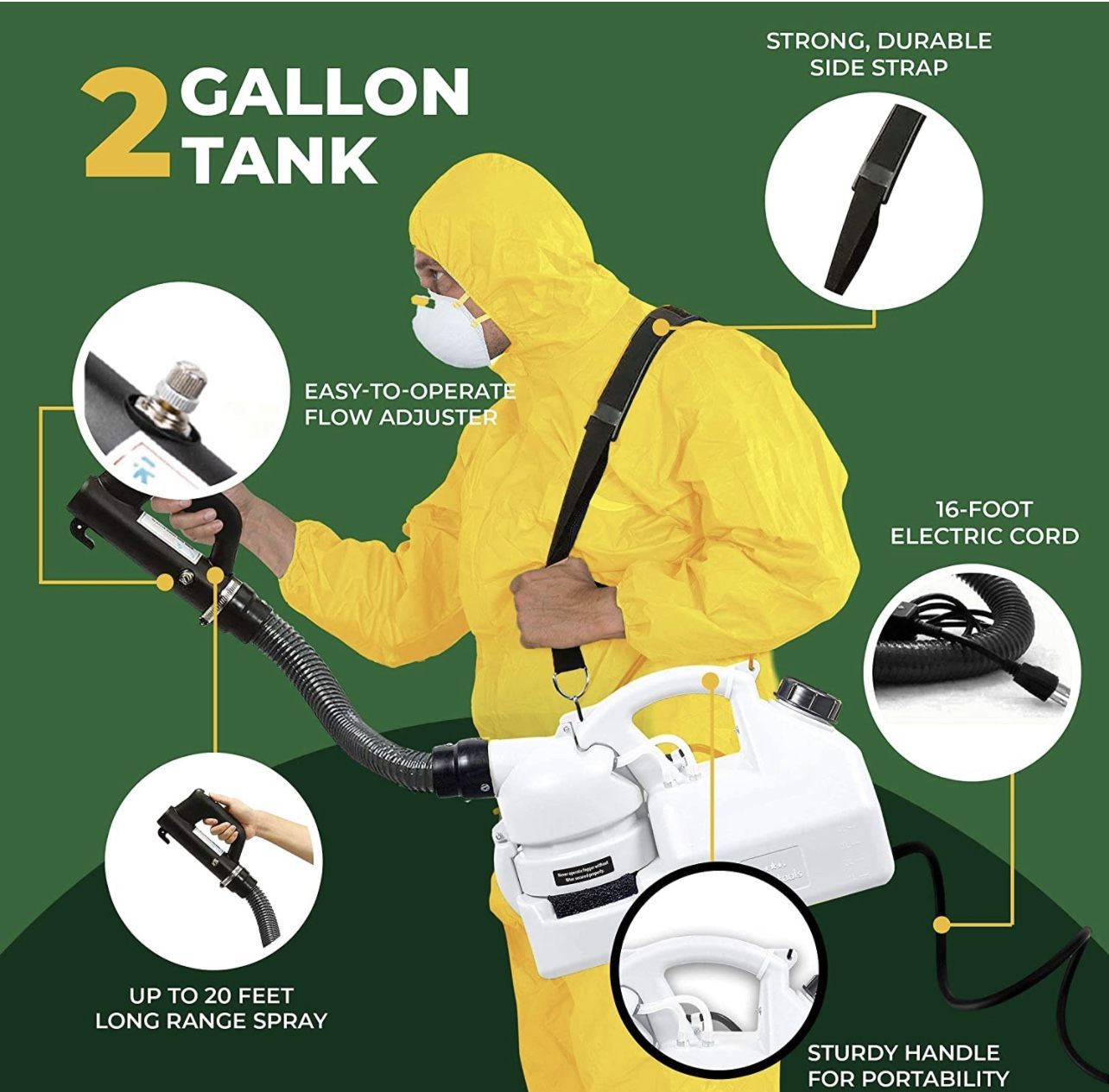 PetraTools Compact Disinfectant Fogger Electric ULV Fogger and