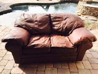 Leather Love Seat