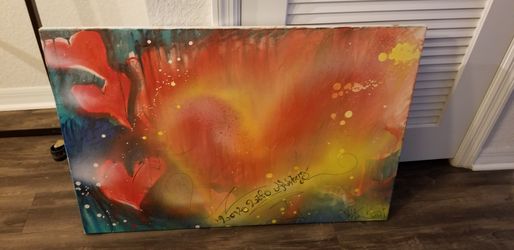 Colorful Artwork on Canvas