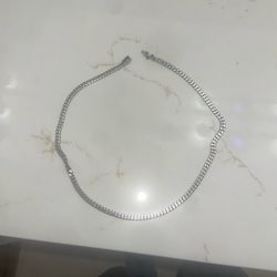 Cuban 5mm White Gold Plated 24in
