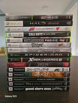 PS2, XBox, and XBox 360 games