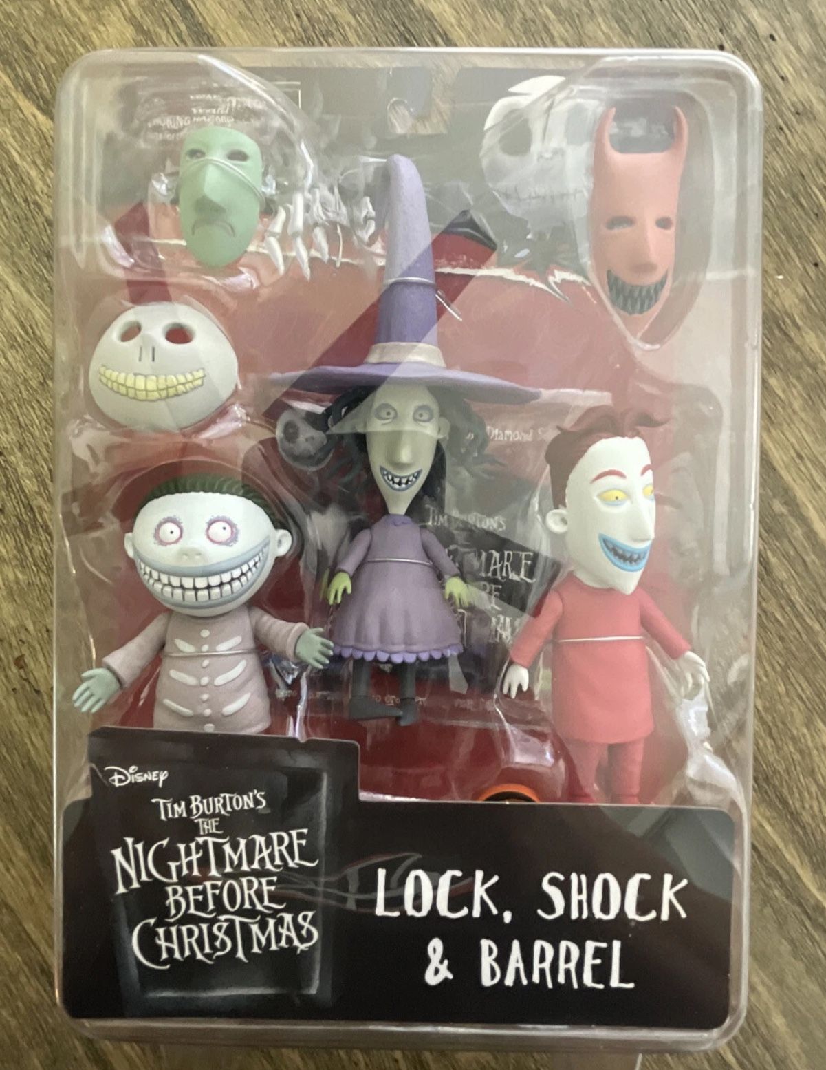 Nightmare Before Christmas Lock,Shock & Barrel Figures Set “YES I’M AVAILABLE “