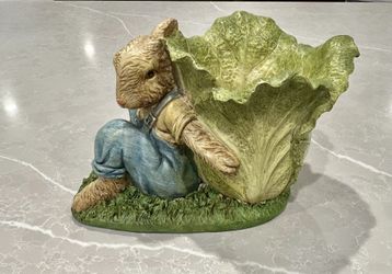 2000 Henri Chrisdon Resin Bunny Rabbit Planter