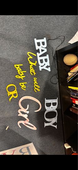 Gender Reveal letters